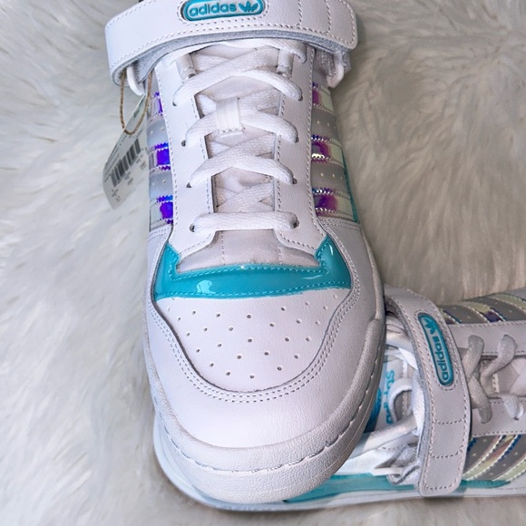 New Adidas Forum Low Cloud White Pulse Aqua GX3398 Men's Sneakers Shoes SIZE 11 - Picture 14 of 16